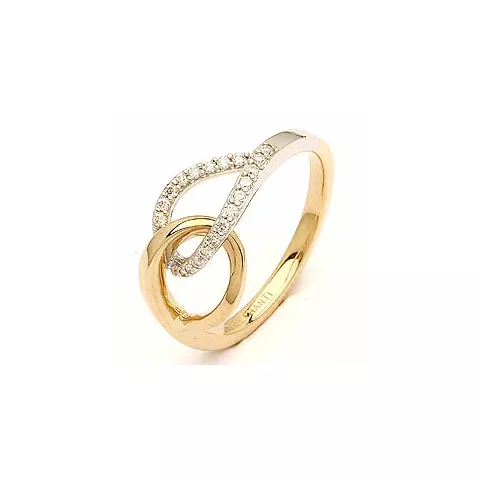 Bestellware - Diamant Ring in 14 Karat Gold- und Weißgold 0,13 ct