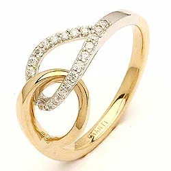 Bestellware - Diamant Ring in 14 Karat Gold- und Weißgold 0,13 ct