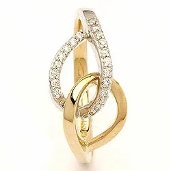 Bestellware - Diamant Ring in 14 Karat Gold- und Weißgold 0,13 ct