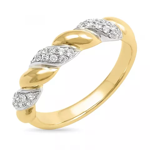 Diamant Ring in 14 Karat Gold- und Weißgold 0,19 ct