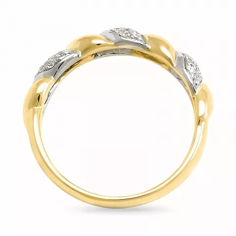 Diamant Ring in 14 Karat Gold- und Weißgold 0,19 ct