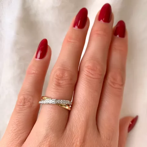 Diamant Ring in 14 Karat Gold- und Weißgold 0,25 ct