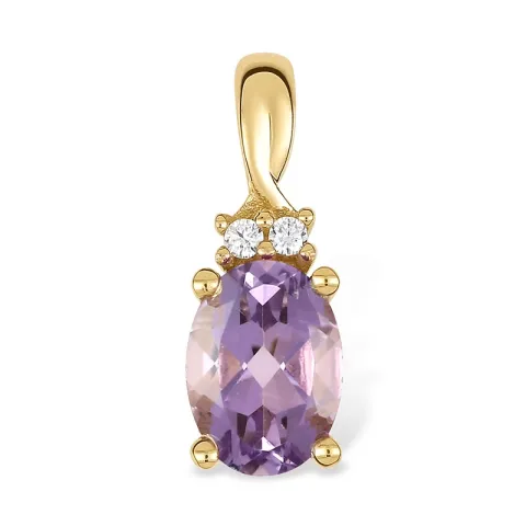 Violettem Amethyst Anhänger aus 9 Karat Gold