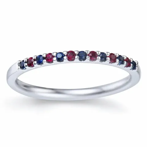 Rubin Ring in 14 Karat Weißgold 0,16 ct 0,14 ct