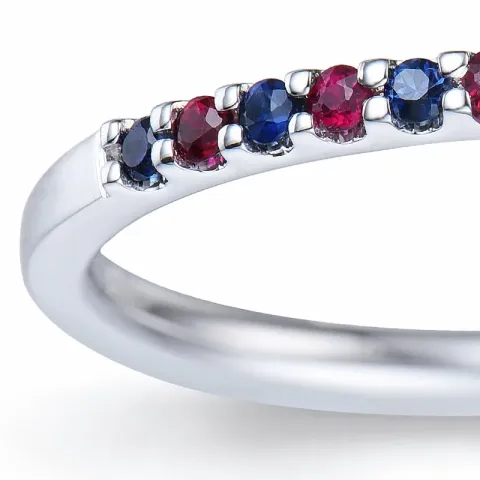 Rubin Ring in 14 Karat Weißgold 0,16 ct 0,14 ct