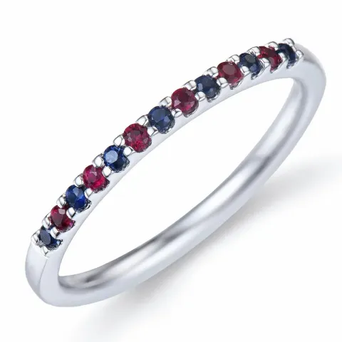 Rubin Ring in 14 Karat Weißgold 0,16 ct 0,14 ct