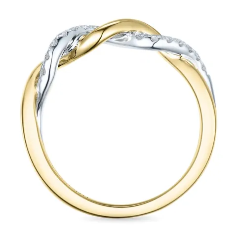 Diamantring in 14 Karat Gold- und Weißgold 0,13 ct