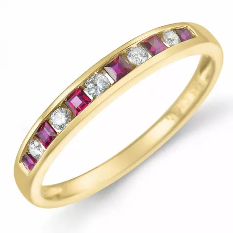 Rubin Ring in 14 Karat Gold 0,11 ct 0,26 ct