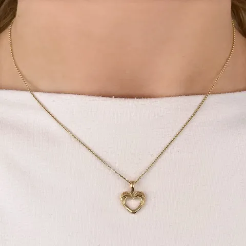 Herz Diamant Anhänger in 14 karat Gold 0,02 ct