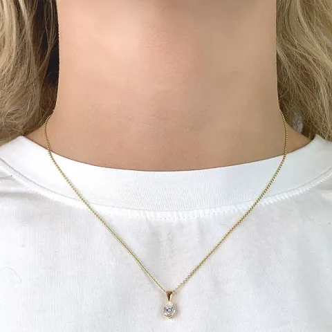 Tropfen Anhänger aus 9 Karat Gold