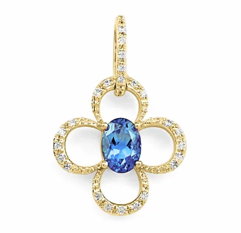 Anhänger in 14 karat Gold 0,113 ct 0,920 ct