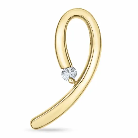 Diamantanhänger in 14 karat Gold 0,05 ct