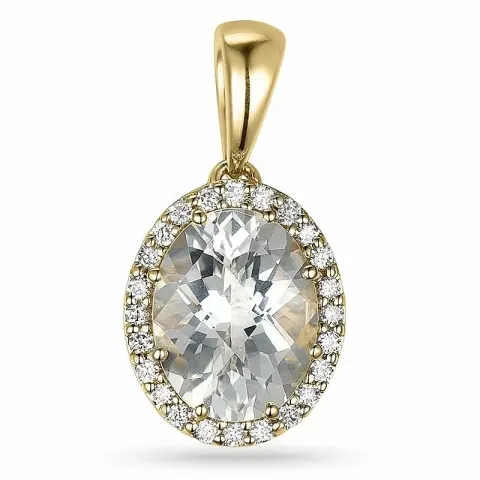 Quarz Anhänger in 14 karat Gold 0,12 ct 2,00 ct