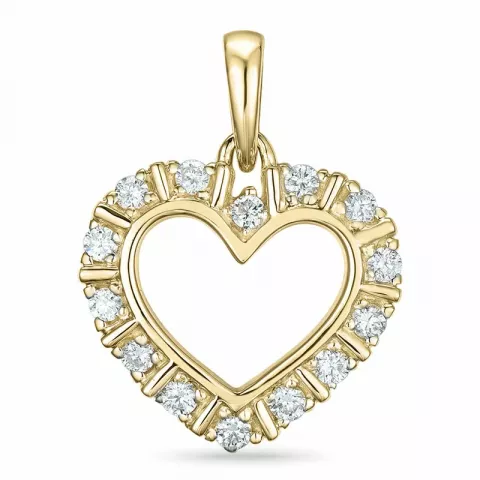 Herz Diamant Anhänger in 14 karat Gold 0,26 ct