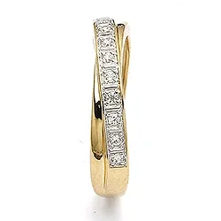 Zirkon Ring aus 9 Karat Gold mit Rhodium