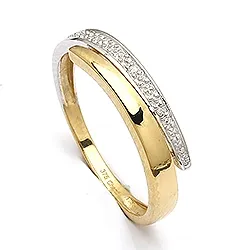 Ring aus 9 Karat Gold mit 9 Karat Weißgold