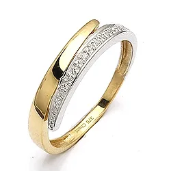 Ring aus 9 Karat Gold mit 9 Karat Weißgold