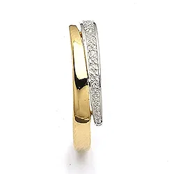 Ring aus 9 Karat Gold mit 9 Karat Weißgold