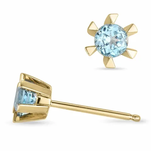 2 x 0,22 ct Solitärohrstecker in 14 Karat Gold mit Topas 