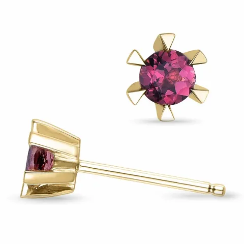 2 x 0,22 ct Turmalin Solitärohrstecker in 14 Karat Gold mit Turmalin