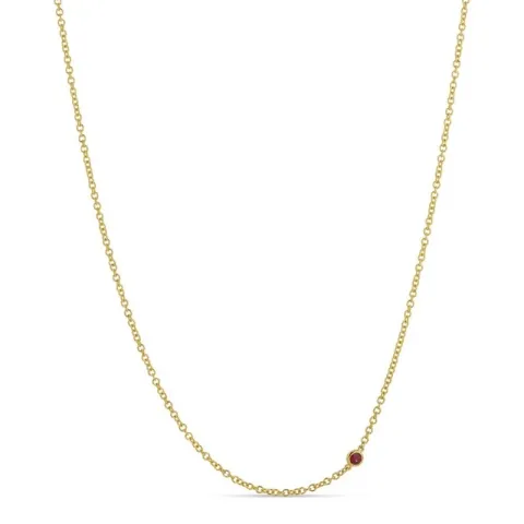 45 cm Halskette mit Anhänger aus 14 Karat Gold 0,09 ct