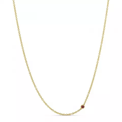 42 cm Halskette mit Anhänger aus 14 Karat Gold 0,09 ct