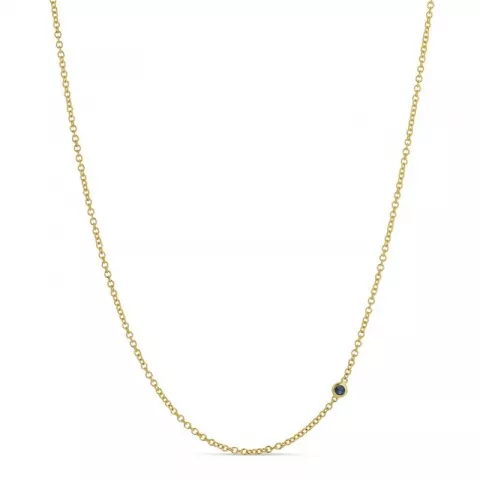 45 cm Halskette mit Anhänger aus 14 Karat Gold 0,09 ct