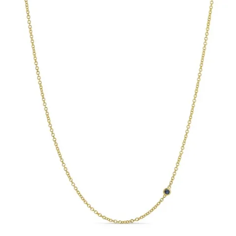 45 cm Halskette mit Anhänger aus 14 Karat Gold 0,09 ct