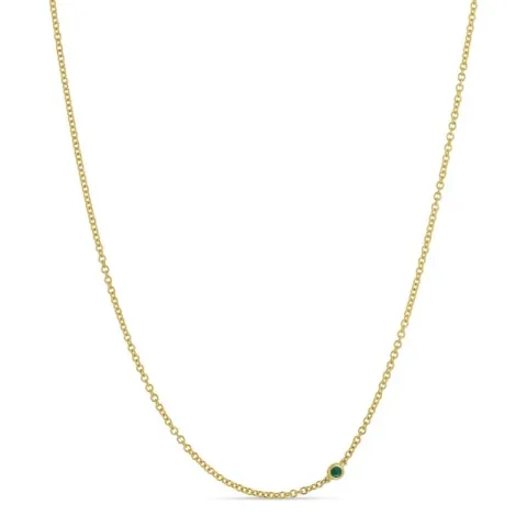 45 cm Halskette mit Anhänger aus 14 Karat Gold 0,09 ct