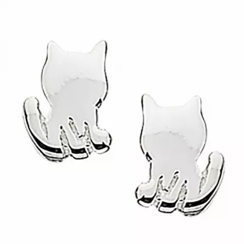 Scrouples Katzen Ohrringe in Silber