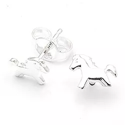 Kleinen Scrouples Pferd Ohrringe in Silber