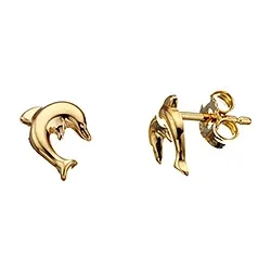 Scrouples Delfin Ohrringe in 8 Karat Gold