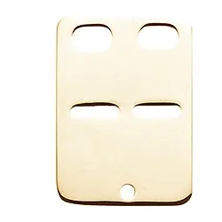 Polierter Scrouples ID-Blech in 8 Karat Gold