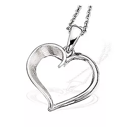 Scrouples Herz Anhänger mit Halskette in Silber