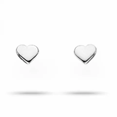 Einfach Scrouples Herz Ohrringe in Silber