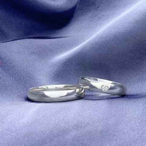 Scrouples trauringe in Silber 0,04 ct