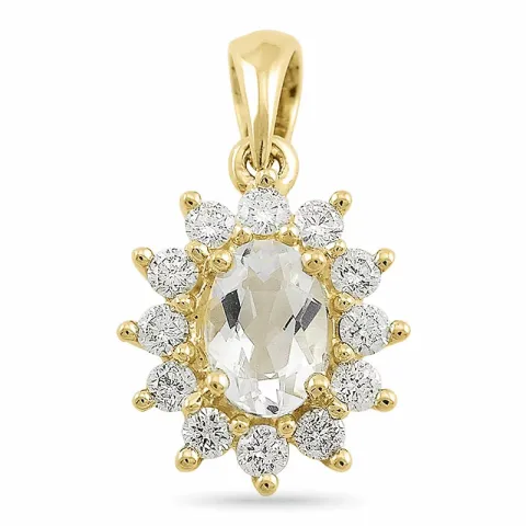 Diamant Rosettenanhänger in 14 karat Gold 0,26 ct