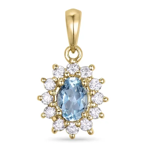 Rosettenanhänger in 14 karat Gold 0,26 ct 0,42 ct