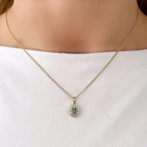 Rosettenanhänger in 14 karat Gold 0,26 ct 0,42 ct