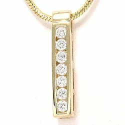 Diamantanhänger in 14 karat Gold 0,36 ct