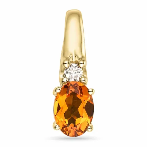 Citrin Anhänger in 14 karat Gold 0,05 ct 0,80 ct