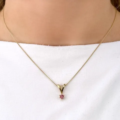 Elegant pink Anhänger in 14 karat Gold 0,28 ct