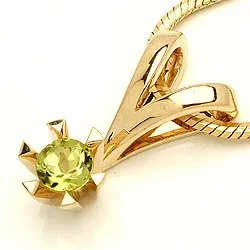 Peridot Anhänger in 14 karat Gold 0,30 ct