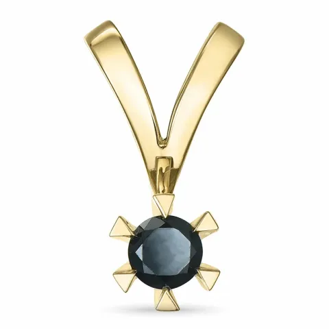 schwarz Diamantanhänger in 14 karat Gold 0,20 ct