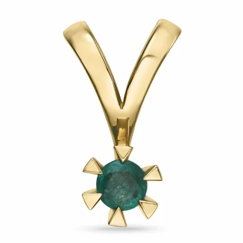 echten Smaragd Anhänger in 14 karat Gold 0,22 ct