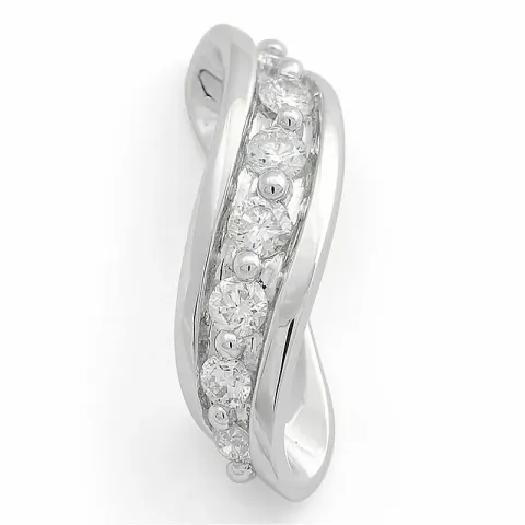 Diamant Anhänger in 14 karat Weißgold 0,25 ct