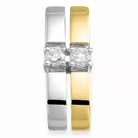 Diamantanhänger in 14 karat Gold- und Weißgold 0,08 ct