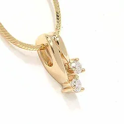 Anhänger in 14 karat Gold 0,15 ct