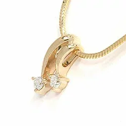 Anhänger in 14 karat Gold 0,15 ct