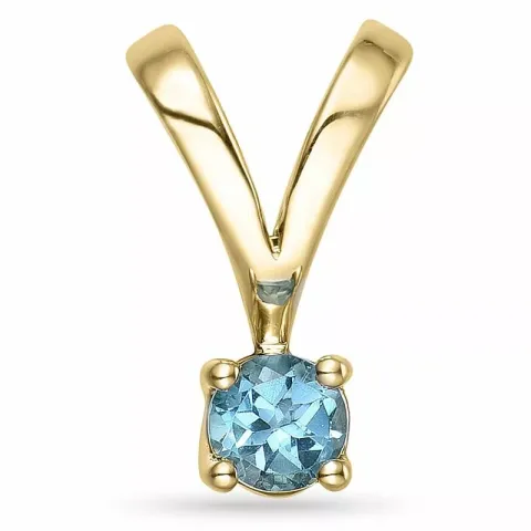 blauem Topas Anhänger in 14 karat Gold 0,30 ct